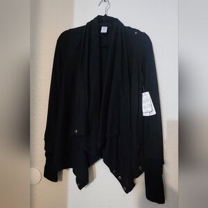 Splendid Black Waterfall Cardigan Sweater